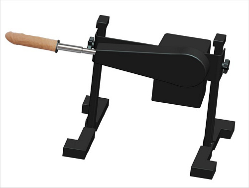 Чёрная секс-машина с фаллической насадкой бежевого цвета MyWorld - DIVA My Pleasure 907203