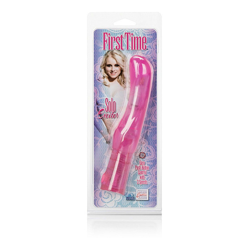 Розовый вибромассажёр California Exotic Novelties First Time Solo Exciter SE-0004-54-2 (16 см)