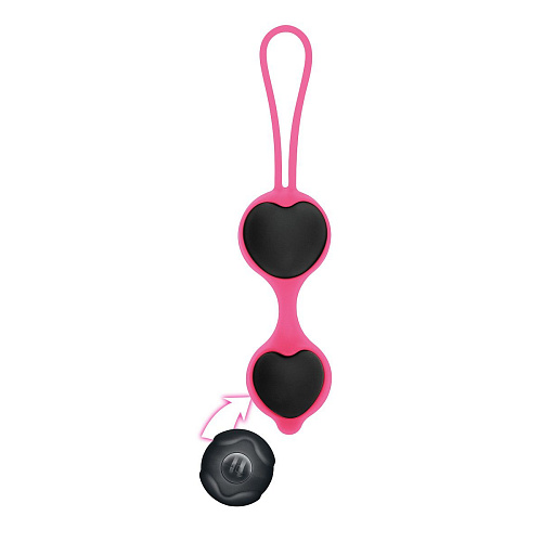 Чёрно-розовые вагинальные шарики из силикона California Exotic Novelties Coco Licious Kegel Balls SE-2931-03-3