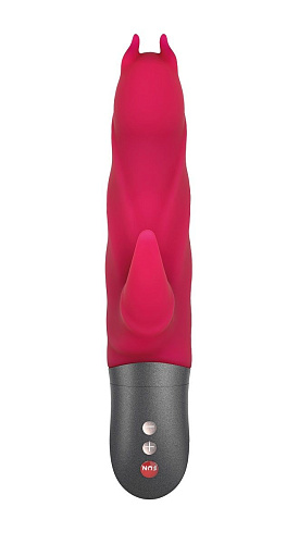 Малиновый вибратор с клиторальным отростком Fun Factory Darling Devil 07130 (20,5 см)