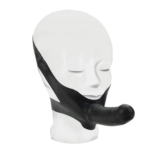 Чёрный страпон для оральной стимуляции California Exotic Novelties The Original Accommodator Latex Dong SE-1514-03-3