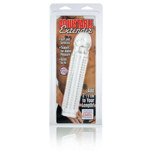 Прозачная насадка на пенис California Exotic Novelties Adjustable Extender SE-1600-25-2 (22 см)
