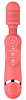 Розовый универсальный массажёр Shots Media BV Silicone Massage Wand SHTO007PNK (20 см)