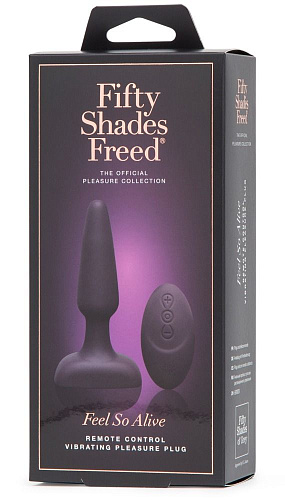 Фиолетовая вибровтулка Fifty Shades of Grey Feel So Alive Rechargeable Vibrating Pleasure Plug FS-69149 (14 см)