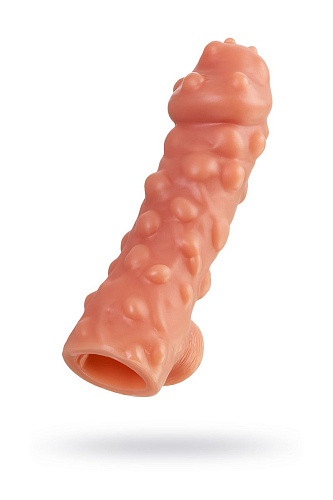 Телесная насадка на фаллос с крупными бугорками KOKOS EXTREME SLEEVE RES.003-L (17,6 см)