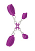 Фиолетовый комплект оков Velcro hand and leg cuffs Shots Media BV OU052PUR
