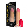 Телесный реалистичный вибратор с пультом Сумерки богов №67 3204-67 BX DD (18 см)
