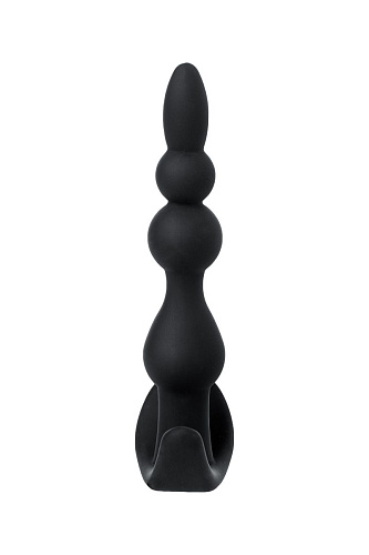 Чёрная анальная вибровтулка с пультом D-PENG After the Flowers D-PENG DP-18011 (11,5 см)
