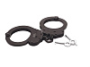 Наручники из тёмного металла Mister B A88B Handcuffs With Chain MB680400