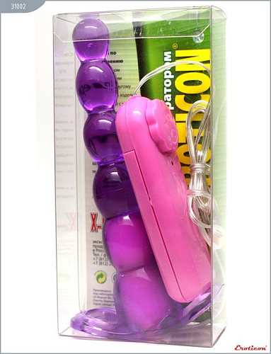 Анальный конус с вибрацией и проводным пультом Eroticon 31002 (16 см)