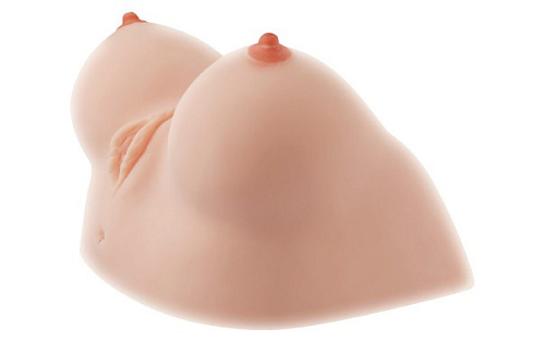 Телесный полуторс в виде груди с вибровагиной KOKOS Juliana Breast M01-002-01V