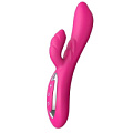 Розовый вибратор с клиторальным стимулятором Nalone Touch2 VS-VR47-1 (21,8 см)
