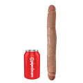 Двусторонний фаллоимитатор-мулат кофейного цвета Pipedream 12 Slim Double Dildo PD5516-22 (30 см)