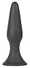 Чёрная анальная пробка Shots Media BV Silky Buttplug Big Black SHT180BLK (16 см)
