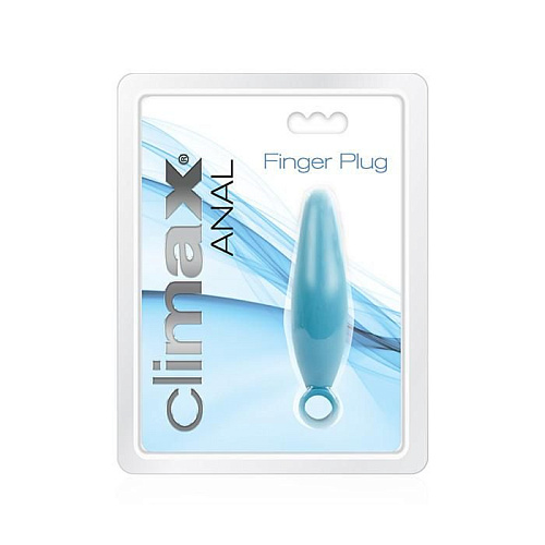 Голубая анальная пробка Topco Sales Climax Anal Finger Plug 1070205 (10,5 см)