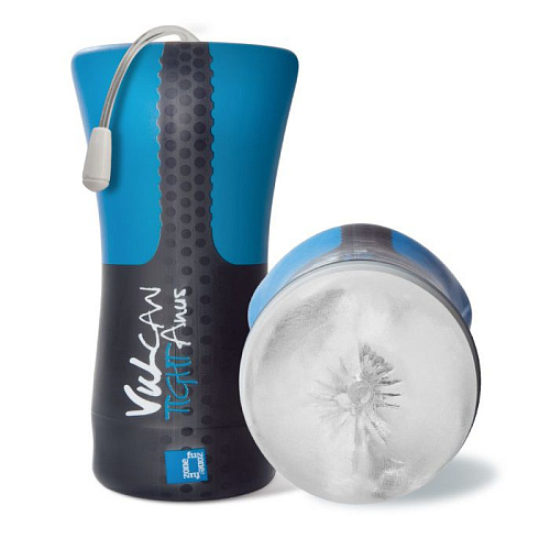 Чёрно-бирюзово мастурбатор-анус Topco Sales Vulcan Love Skin Masturbator Tight Anus1600131