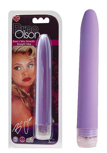 Фиолетовый шелковистый вибратор Topco Sales Brees Silky Smooth Straight Vibe 1070042 (17 см)