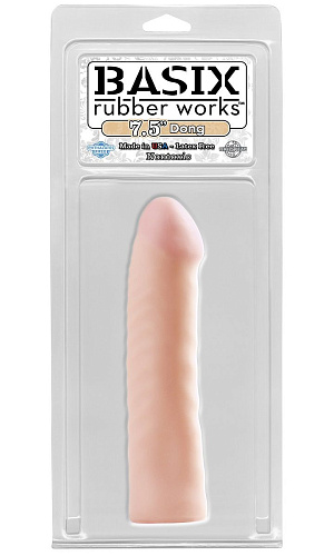 Телесный фаллоимитатор Pipedream Basix Rubber Works 7.5 Dong PD4264-21 (19,1 см)
