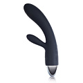 Чёрный вибратор с клиторальным стимулятором Svakom Alice SUDV-02-02