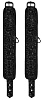 Чёрные наручи и поножи Shots Media BV Luxury Hogtie OU347BLK
