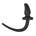 Чёрная анальная пробка с хвостом EDC Wholesale Dog Tail Plug ET326BLK