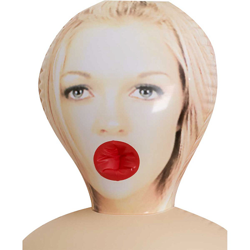 Надувная секс-кукла телесного цвета Doc Johnson Vivid Superstar Sunrise 3-Hole Doll with Realistic Face 5587-05-BX
