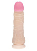 Реалистичный фаллоимитатор телесного цвета с розовой головкой LOVETOY (А-Полимер) 812600 (19 см)