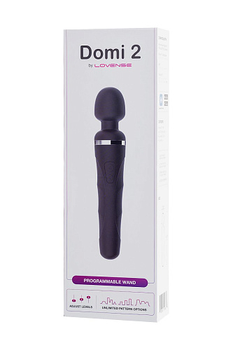 Чёрный вибромассажёр Lovense Domi 2 LE-08 (23,3 см)