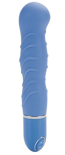 Нежно-голубой гнущийся вибратор California Exotic Novelties Silicone Pleasure Bendie Ripple G s SE-0868-65-3 (17,3 см)