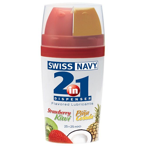 Ароматизированный лубрикант Swiss navy Lube 2-in-1 Strawberry Kiwi Pina Colada SN2IN1SKPC (50 мл)