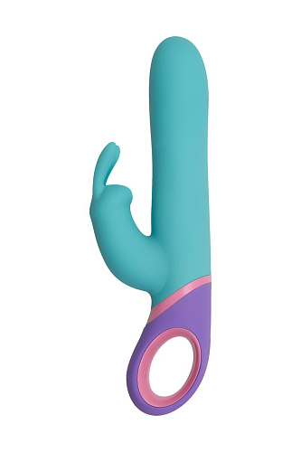 Мятный вибратор с клиторальным отростком EDC Meta PMV20-2 (23 см)