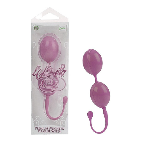 Розовые каплевидные вагинальные шарики California Exotic Novelties L amour Premium Weighted Pleasure System SE-4649-04-3