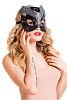 Чёрная кожаная маска кошечки ToyFa Cattie 470025
