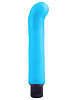 Голубой вибромассажёр с загнутым кончиком Pipedream XL G-Spot Softees PD1407-14 (16,2 см)