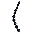 Чёрная анальная цепочка Seven Creations Jumbo Thai Beads 135JBL-BCD (28 см)
