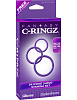 Набор из трех фиолетовых эрекционных колец Pipedream Silicone 3-Ring Stamina Set PD5812-12