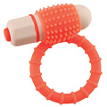 Оранжевое эрекционное виброкольцо с пупырышками Dream Toys NEON EUPHORIA CLITORAL RING ORANGE 20759