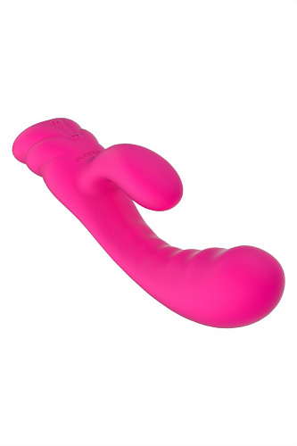 Розовый вибратор с клиторальным стимулятором Nalone PureX2 CS-B027-2 (20,7 см)