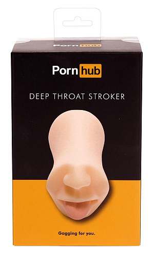 Мастурбатор-ротик телесного цвета Pornhub Deep Throat Stroker 94866