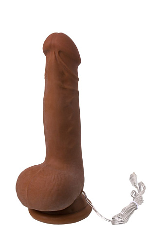 Коричневый вибратор-реалистик-мулат ToyFa RealStick Elite Mulatto 981104 (19 см)