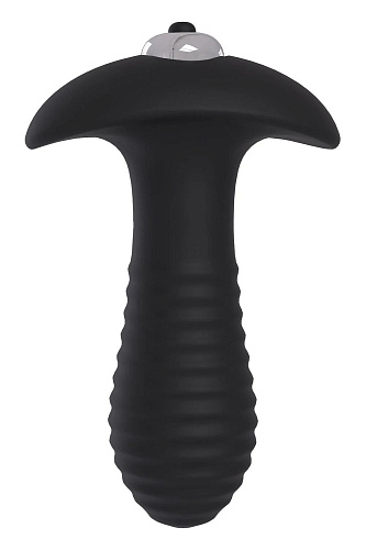 Чёрный анальный вибромассажёр Dream Toys SPIRAL PLUG 21488 (11 см)