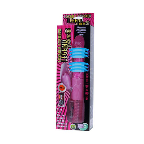 Розовый вибратор со стимулятором клитора Baile Love Stroker BW-046431-0101 (26,5 см)