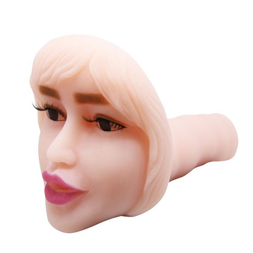 Мастурбатор-ротик телесного цвета с вибрацией Baile Passion Lady BM-009183