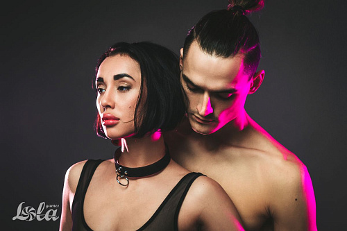 Чёрно-красный ошейник Lola toys Cabaret 1088-01lola