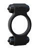 Чёрное эрекционное с двумя виброэлементами кольцо Pipedream Magic Touch Couples Ring PD5906-23