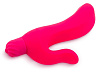 Розовый вибратор с клиторальным отростком Brazzers BRV055 (18 см)