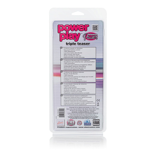 Розовая анальная пробка с вибрацией California Exotic Novelties Triple Teaser SE-1170-05-2 (13,25 см)