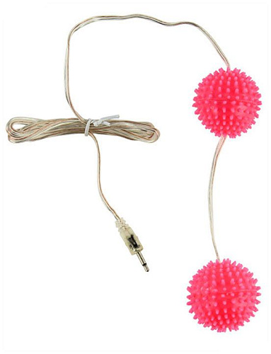 Розовые виброшарики с шипами и пультом Eroticon 30348