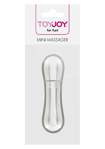 Серебристый мини-вибромассажёр Toy Joy MINI VIBRATING MASSAGER 3006010147 (8 см)