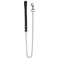 Чёрный поводок Shots Media BV Leather Handle Chain Lead PAI009BLK
